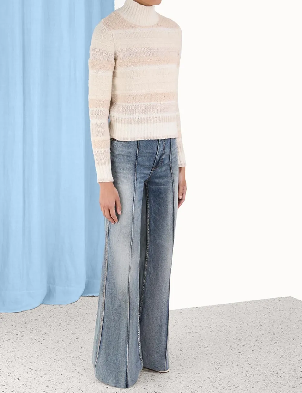 ZIMMERMANN Lyrical Stripe Sweater-Women Knitwear