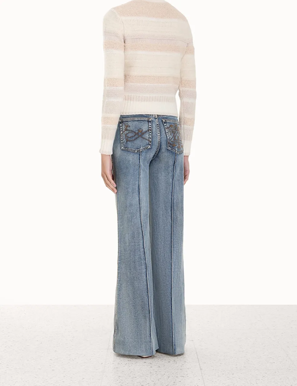 ZIMMERMANN Lyrical Stripe Sweater-Women Knitwear