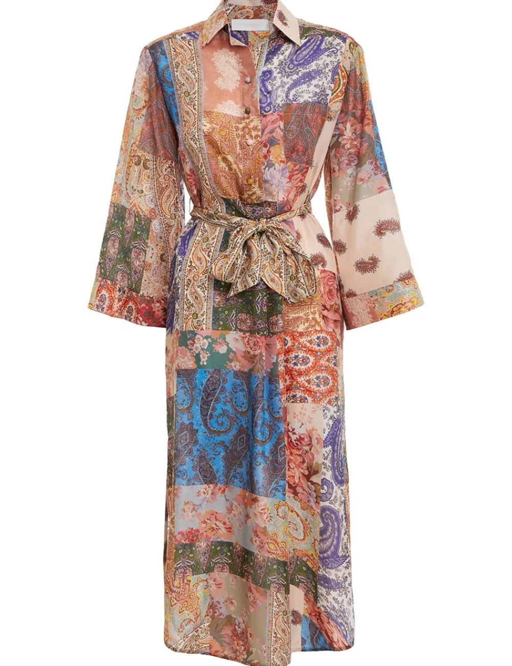 ZIMMERMANN Devi Midi Shirt Dress-Women Clothing