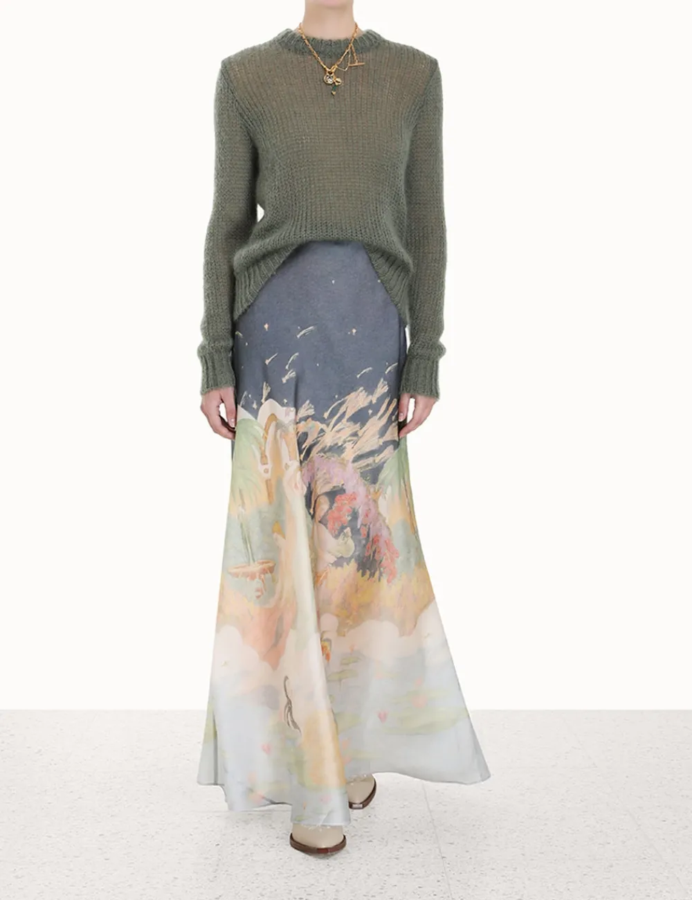 ZIMMERMANN Lyrical Bias Flare Skirt-Women Clothing