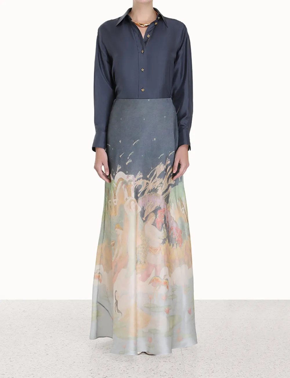 ZIMMERMANN Lyrical Bias Flare Skirt-Women Clothing