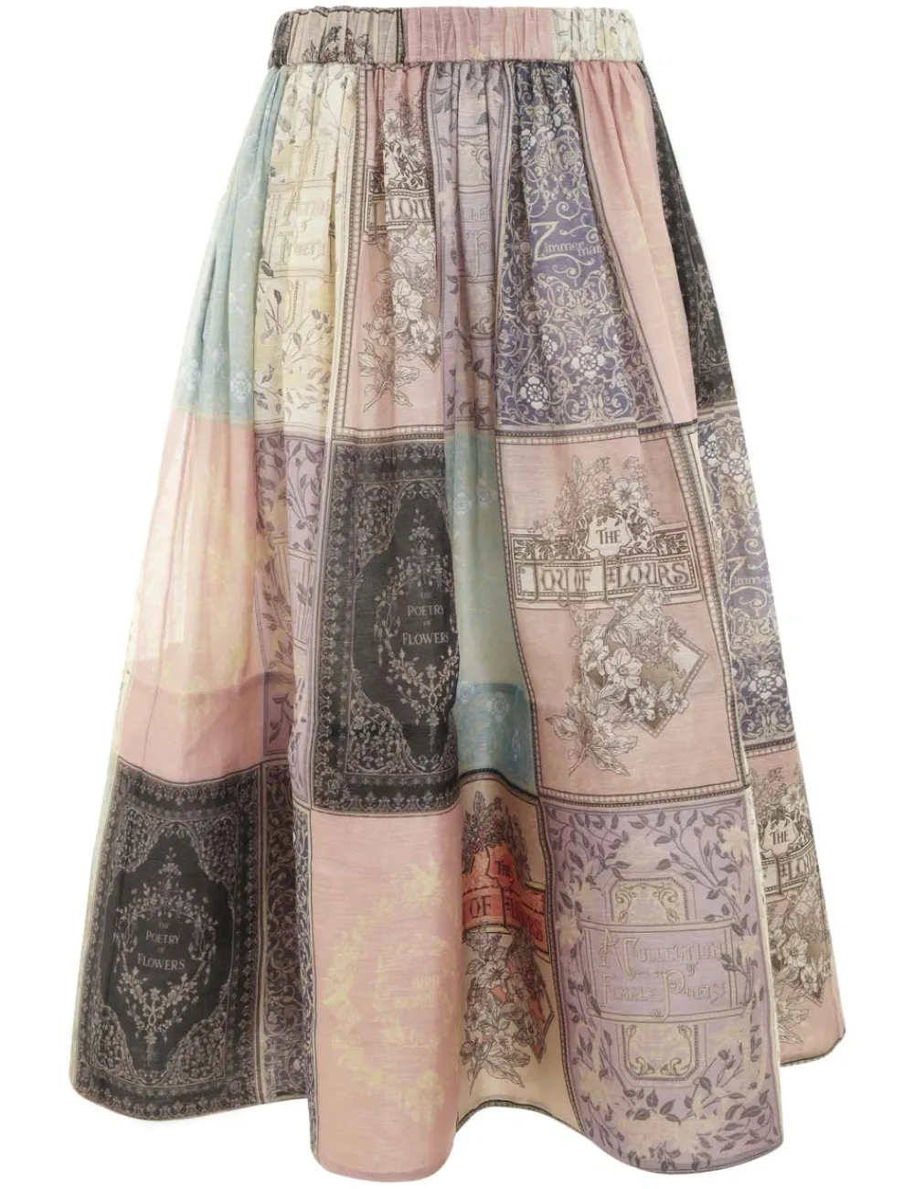 ZIMMERMANN Lyrical Book Print Midi Skirt-Women Form & Light