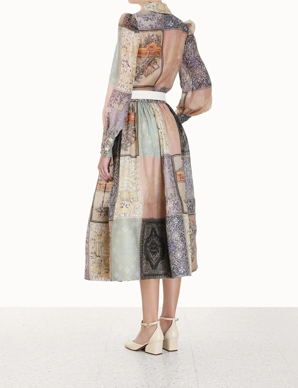 ZIMMERMANN Lyrical Book Print Midi Skirt-Women Form & Light