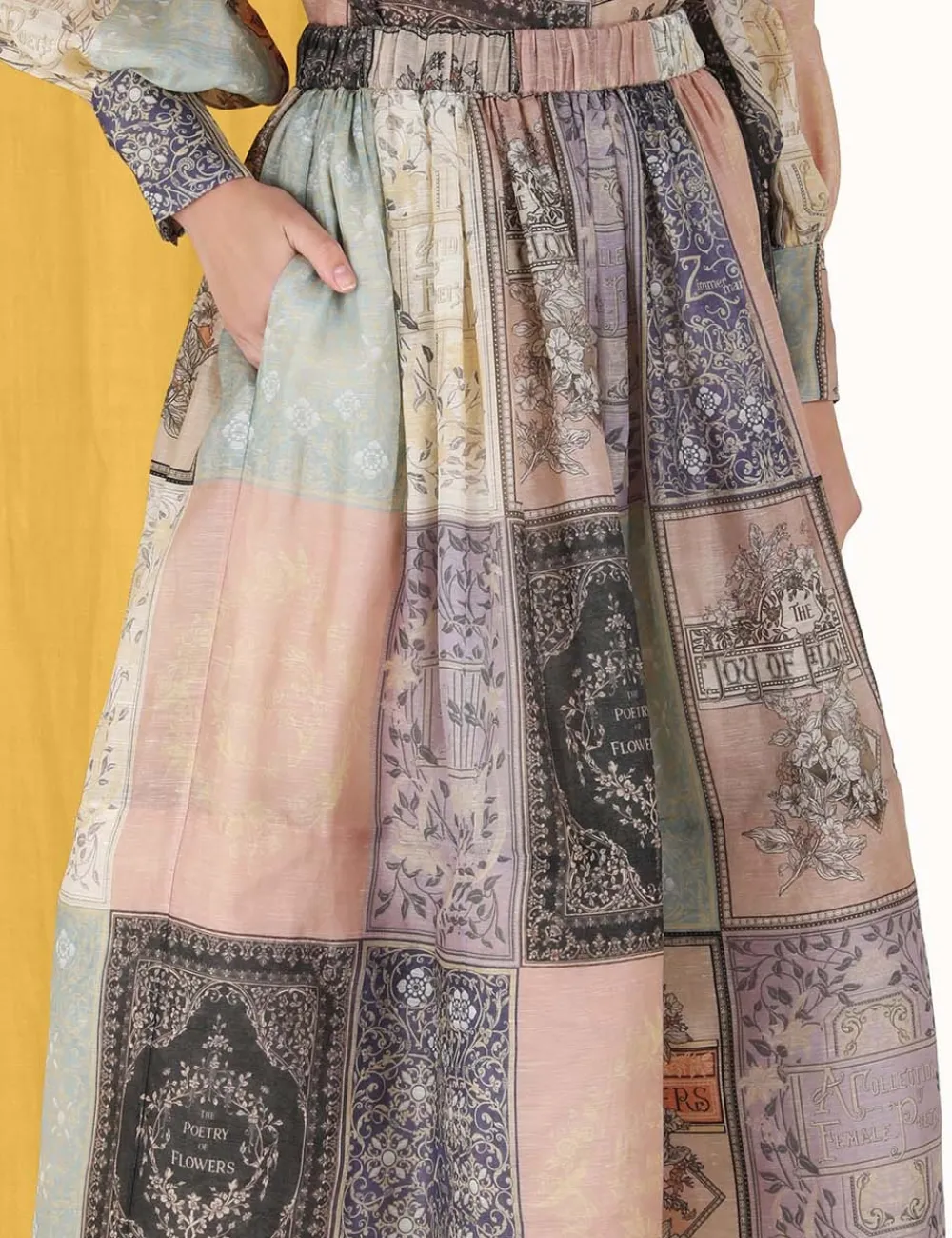 ZIMMERMANN Lyrical Book Print Midi Skirt-Women Form & Light