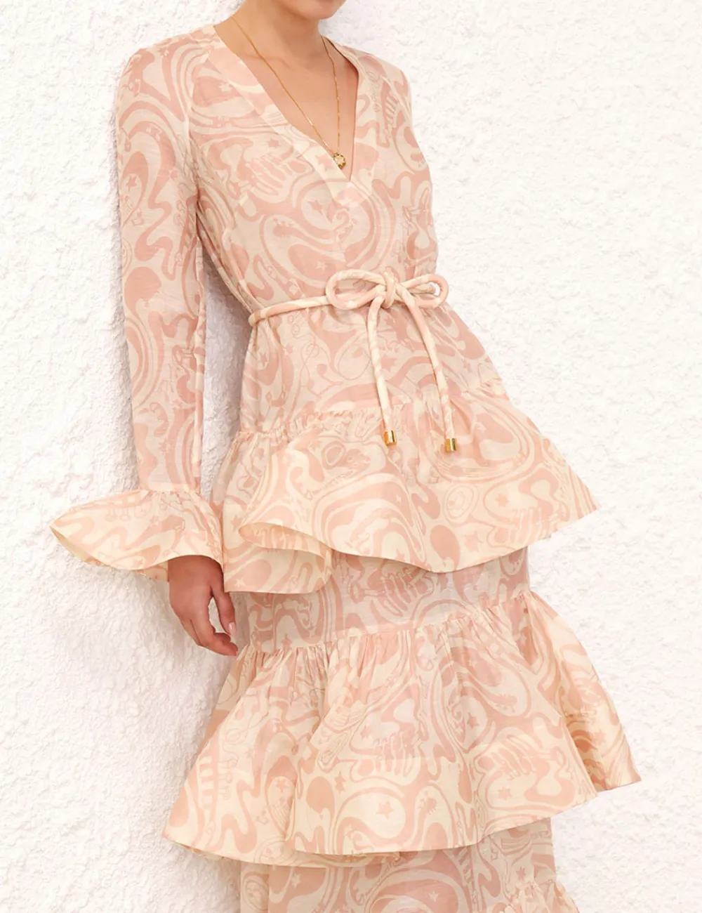 ZIMMERMANN Matchmaker V Neck Gown-Women Dresses