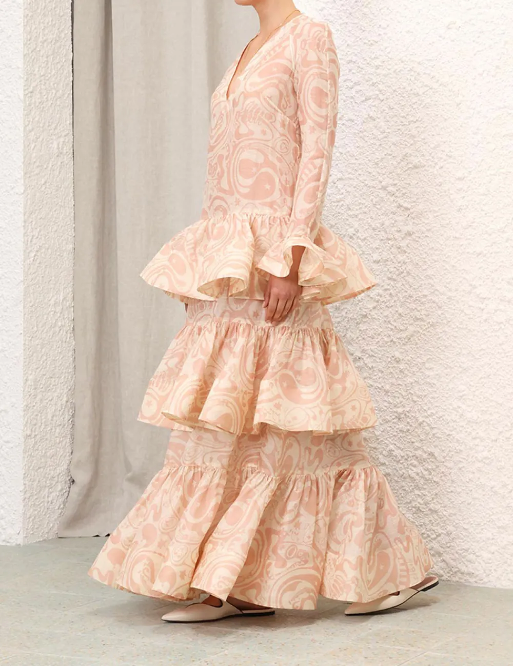 ZIMMERMANN Matchmaker V Neck Gown-Women Dresses