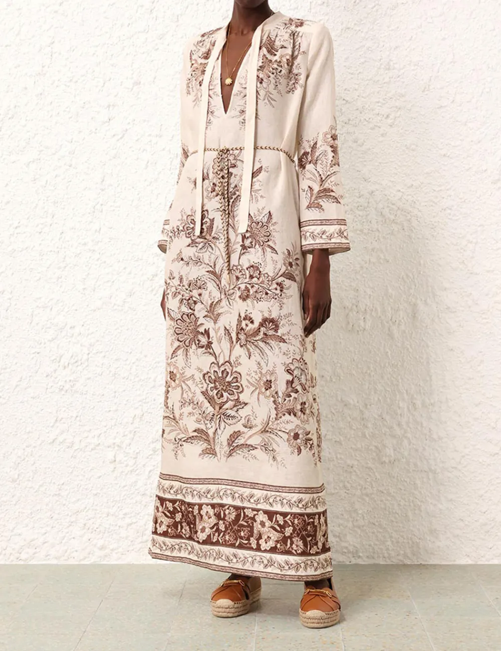 ZIMMERMANN Junie Long Sleeve Maxi Dress-Women Dresses & Coverups