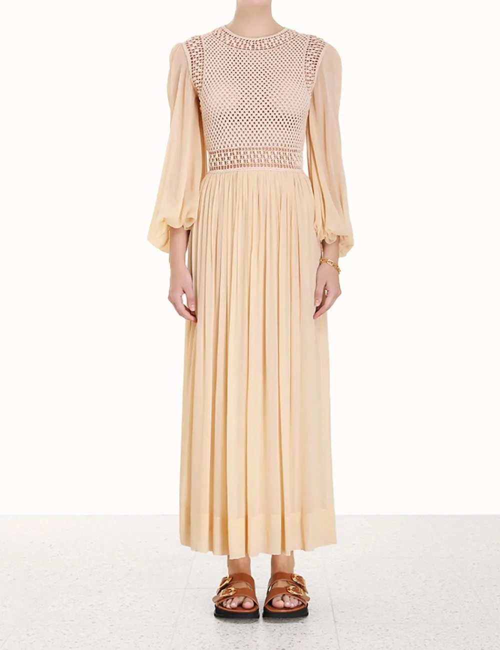 ZIMMERMANN Luminosity Crochet Bodice Midi-Women Luminosity