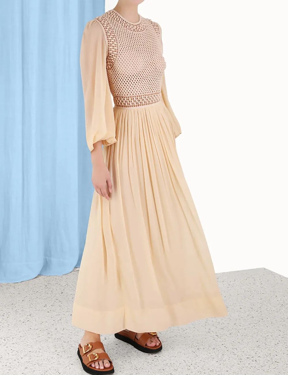 ZIMMERMANN Luminosity Crochet Bodice Midi-Women Luminosity