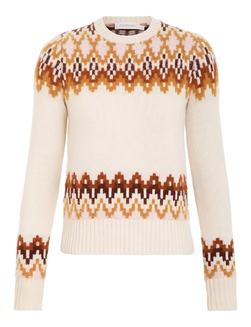 ZIMMERMANN Lyrical Fair Isle Sweater-Women Luminosity