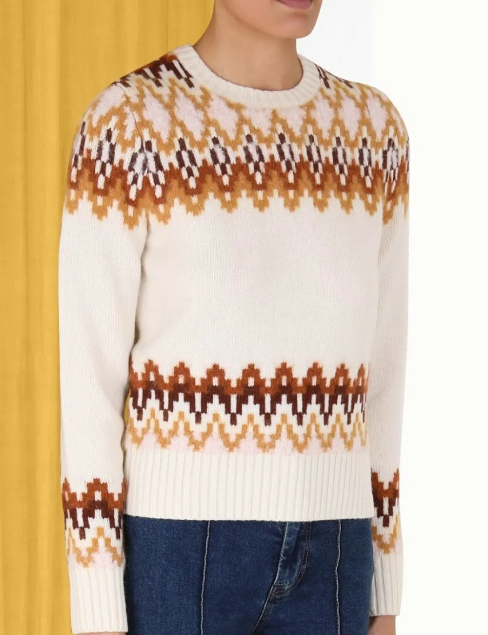 ZIMMERMANN Lyrical Fair Isle Sweater-Women Luminosity