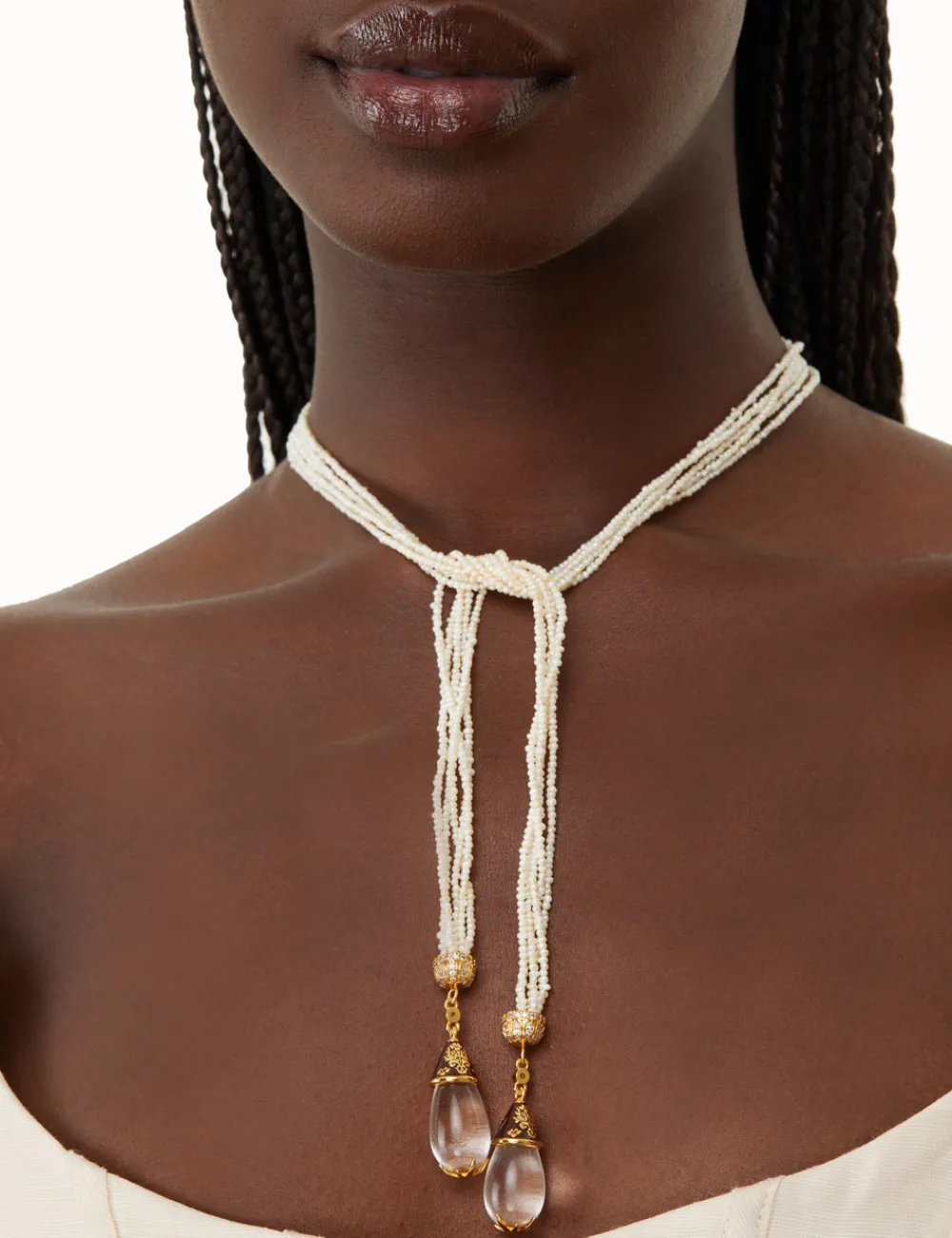 ZIMMERMANN Pearl Rope Lariat Necklace-Women Accessories