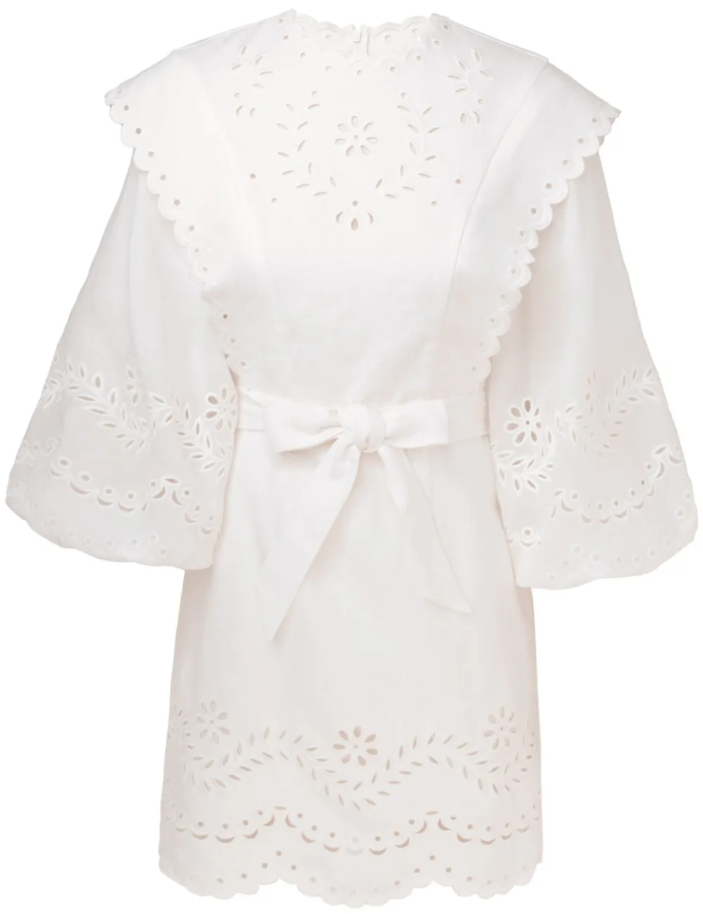 ZIMMERMANN Junie Embroidered Mini Dress-Women Clothing