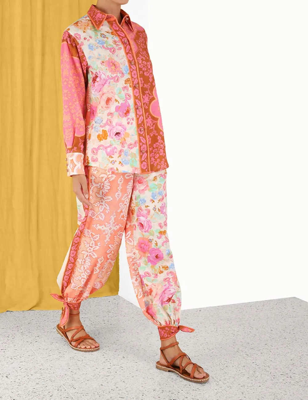 ZIMMERMANN Raie Tied Track Pant-Women Shorts & Pants