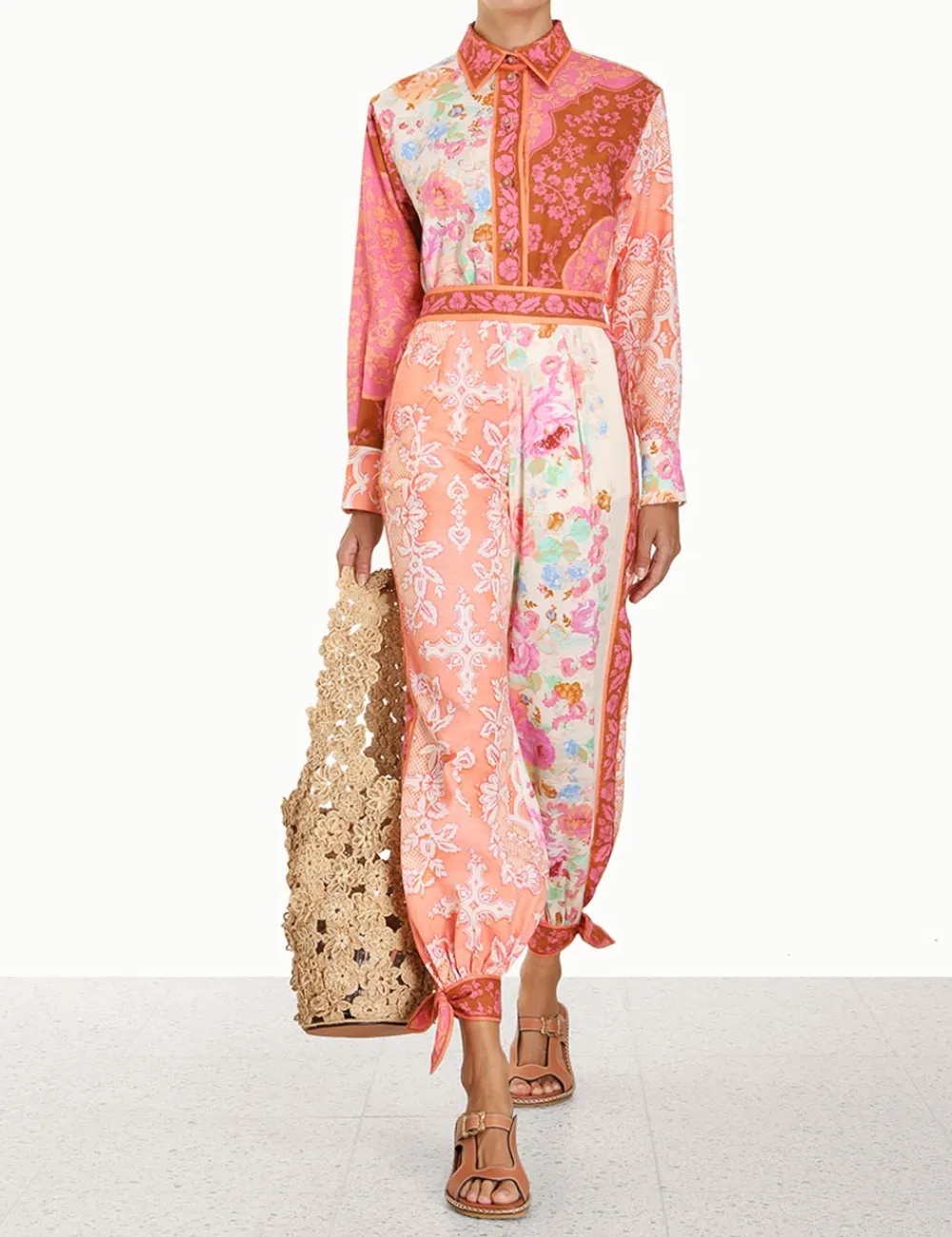 ZIMMERMANN Raie Tied Track Pant-Women Shorts & Pants