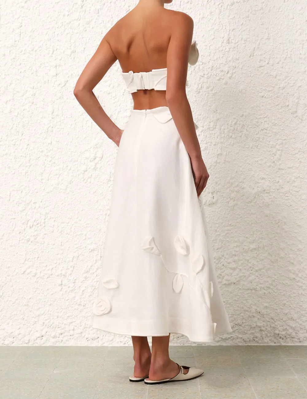 ZIMMERMANN Matchmaker Rose Flare Skirt-Women In Focus