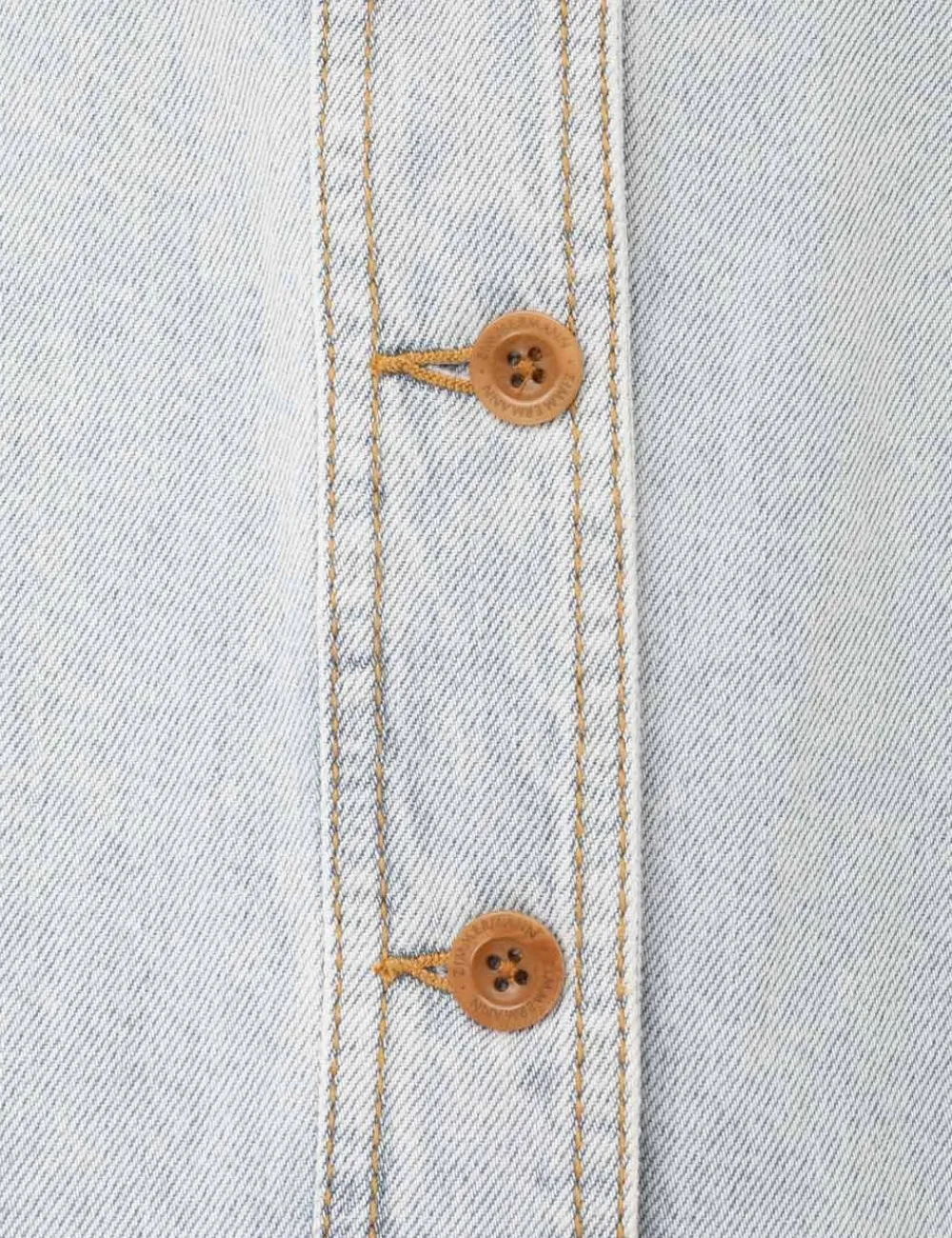 ZIMMERMANN August A Line Denim Skirt-Women Clothing