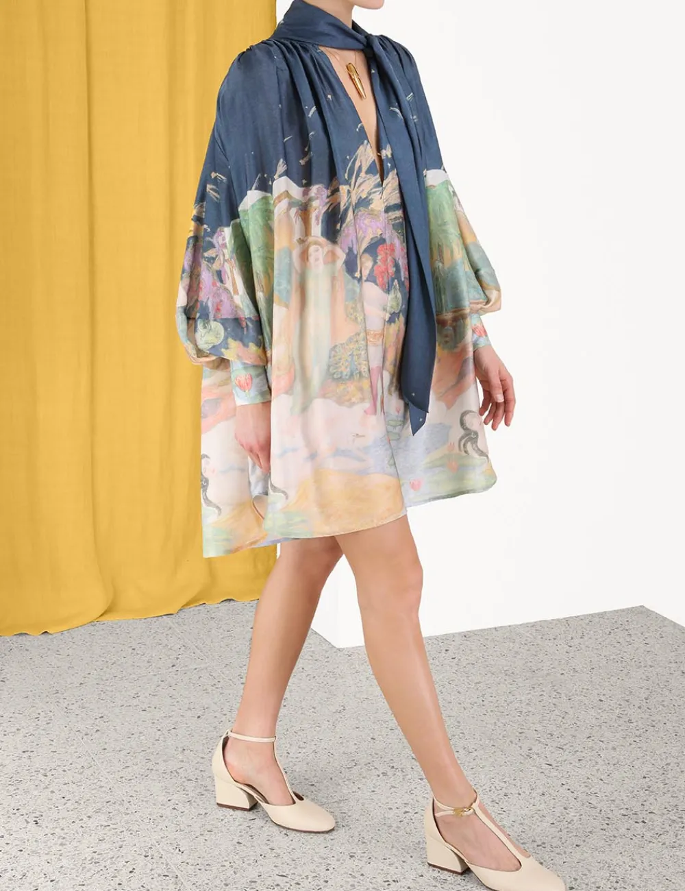 ZIMMERMANN Lyrical Barrel Mini Dress-Women Clothing