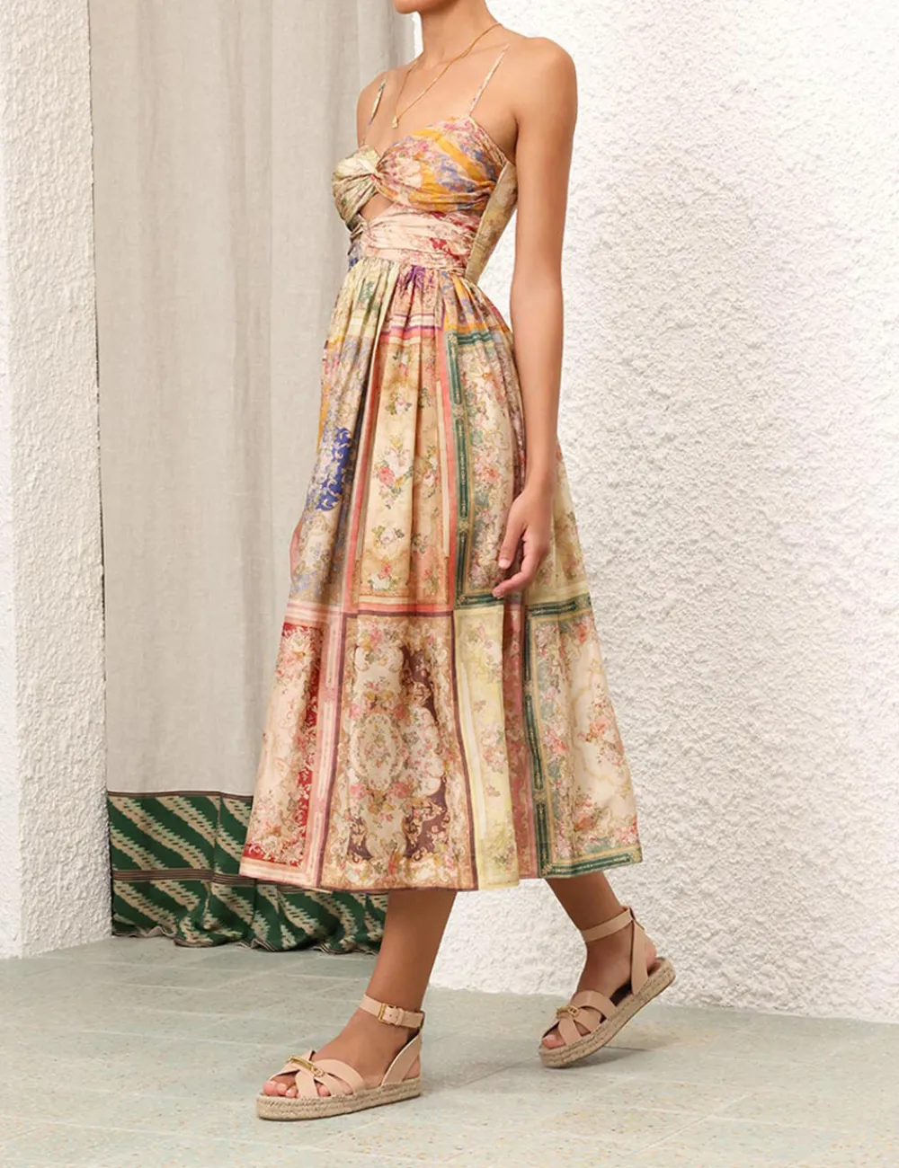 ZIMMERMANN August Tie Front Midi Dress-Women Dresses & Coverups