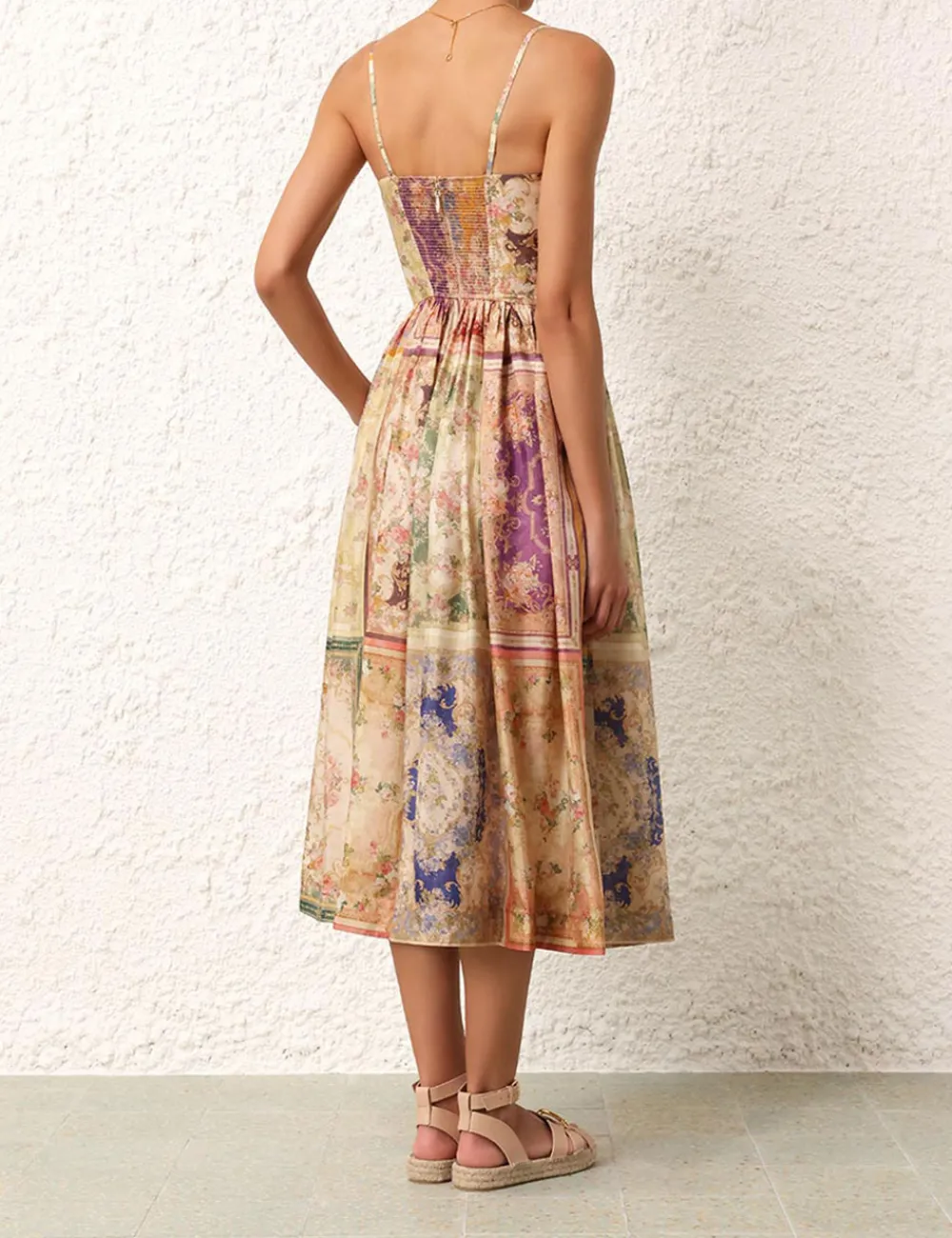 ZIMMERMANN August Tie Front Midi Dress-Women Dresses & Coverups