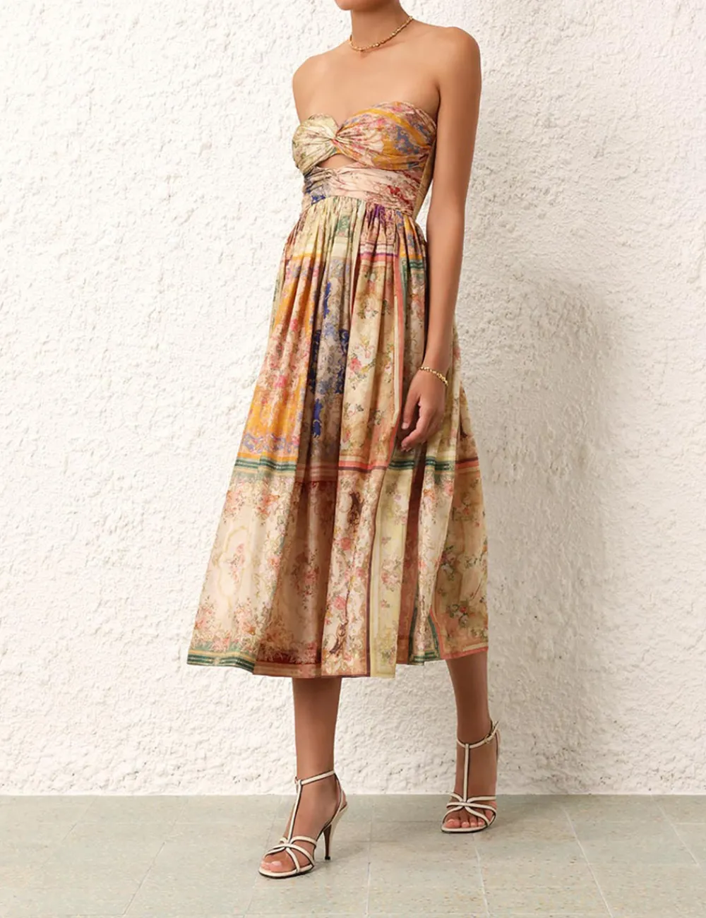 ZIMMERMANN August Tie Front Midi Dress-Women Dresses & Coverups