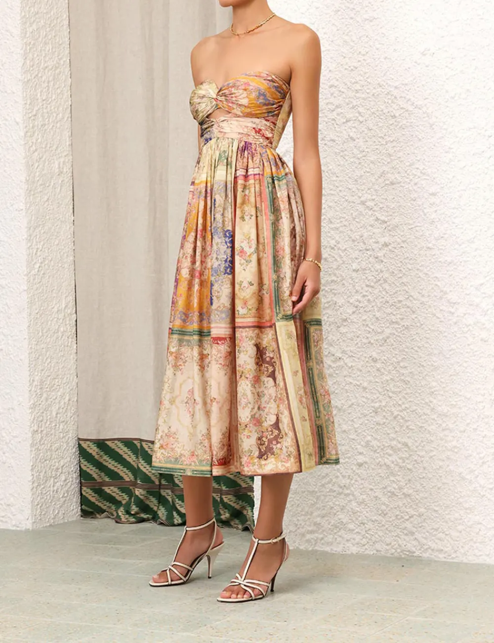 ZIMMERMANN August Tie Front Midi Dress-Women Dresses & Coverups