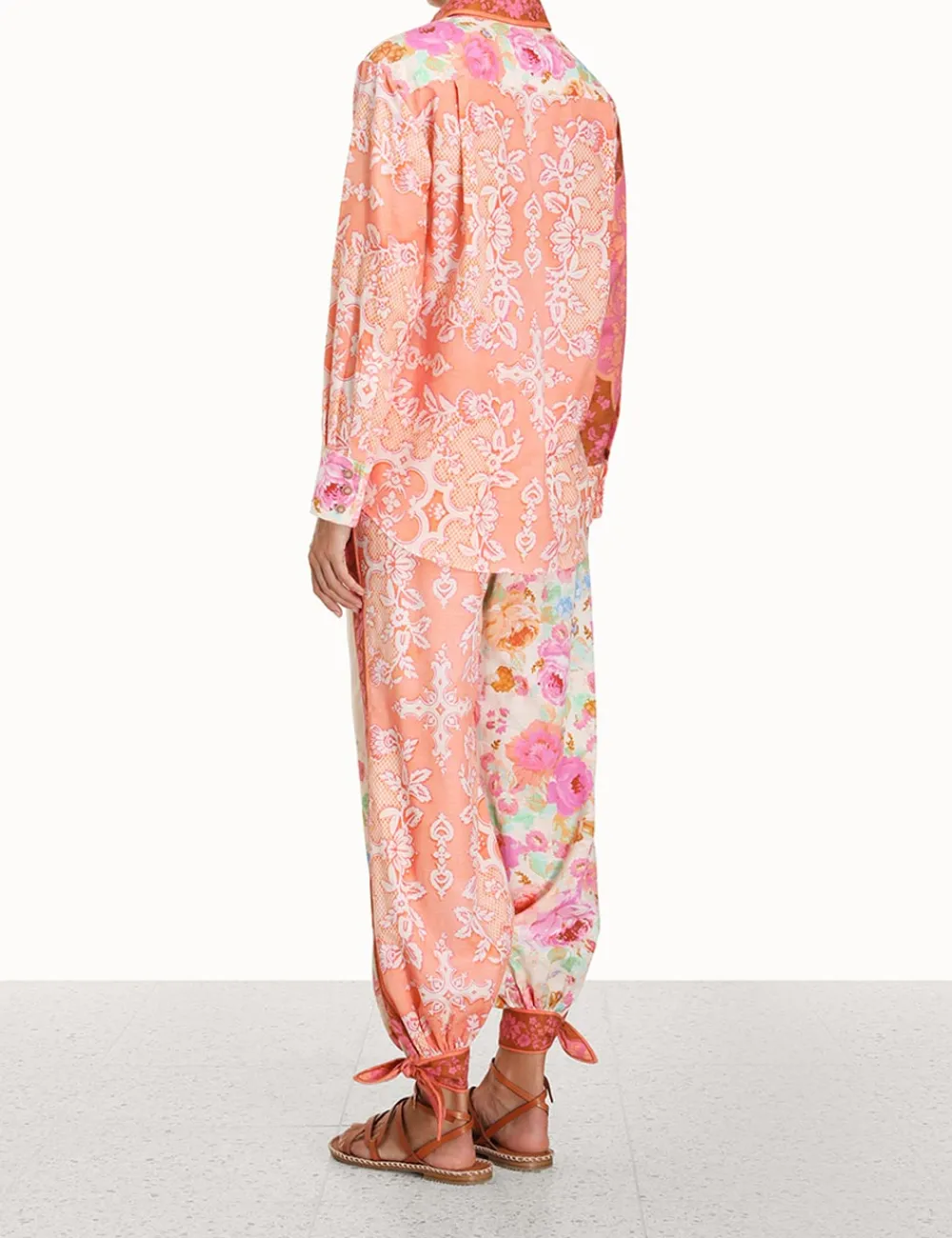 ZIMMERMANN Raie Tied Track Pant-Women Clothing