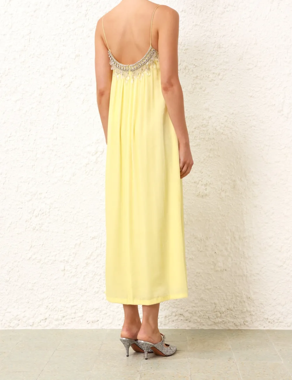 ZIMMERMANN Matchmaker Diamante Slip Dress-Women Dresses