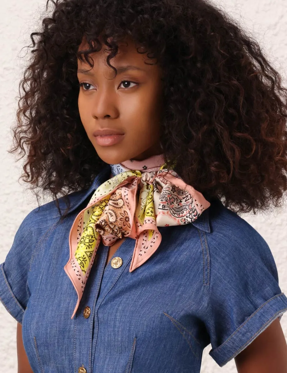 ZIMMERMANN Printed Silk Neck Scarf-Women Scarves