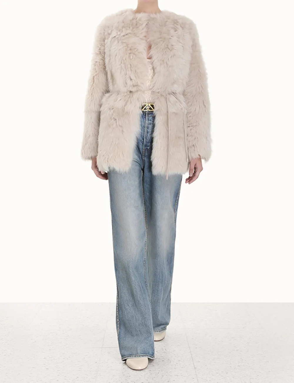 ZIMMERMANN Luminosity Shearling Jacket-Women Jackets & Coats