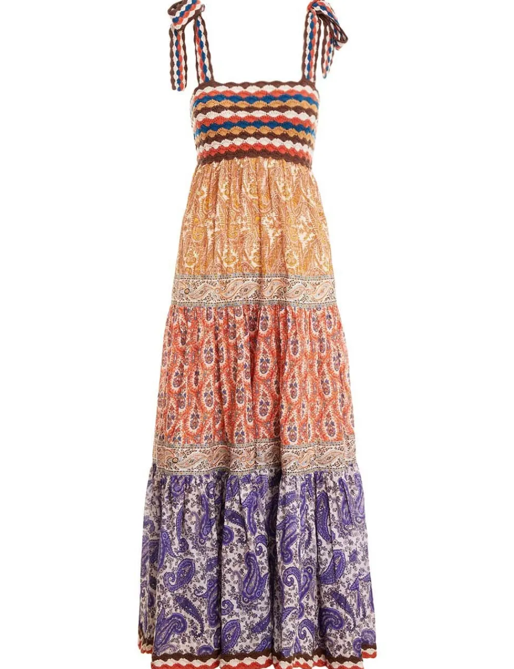ZIMMERMANN Devi Crochet Spliced Dress-Women Dresses & Coverups