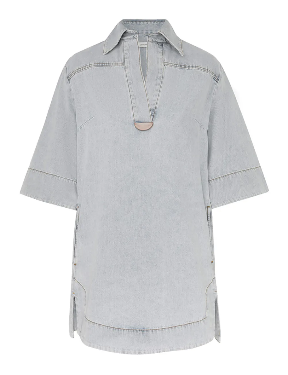 ZIMMERMANN August Denim Tunic Dress-Women Denim