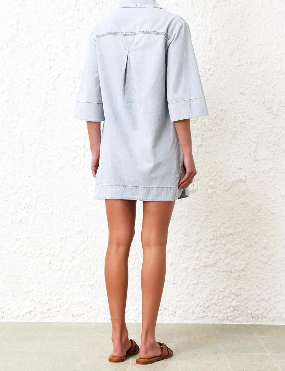 ZIMMERMANN August Denim Tunic Dress-Women Denim