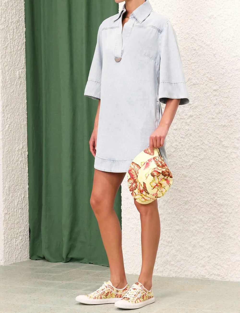 ZIMMERMANN August Denim Tunic Dress-Women Denim