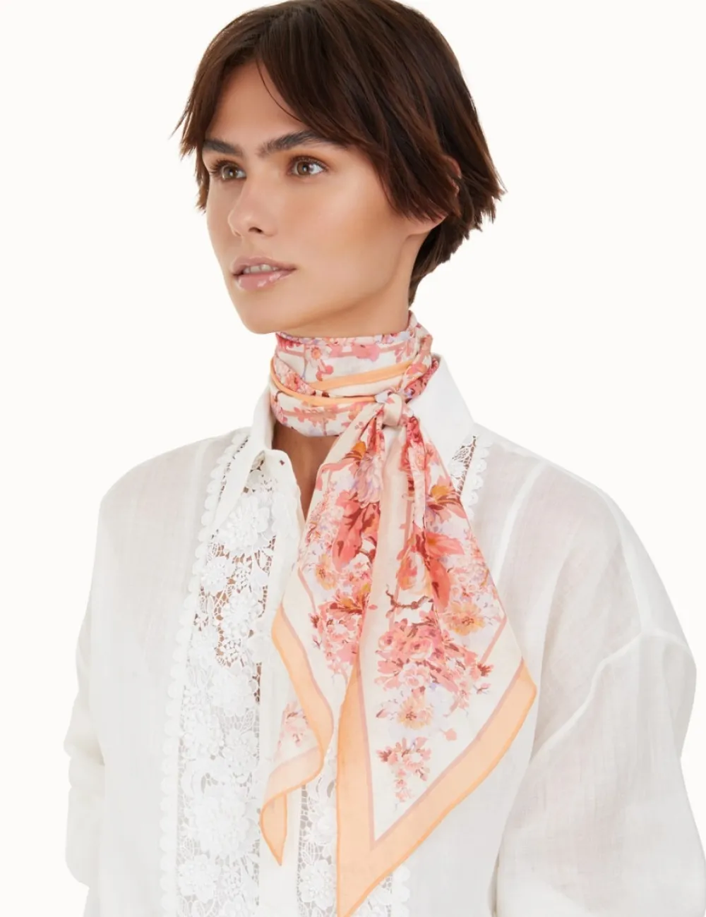 ZIMMERMANN Silk Cotton Neck Scarf-Women Scarves