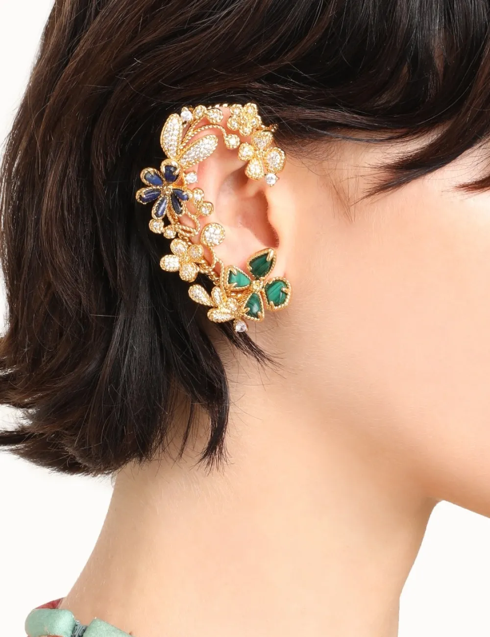ZIMMERMANN Twisted Wire Flower Ear Cuff-Women Jewellery