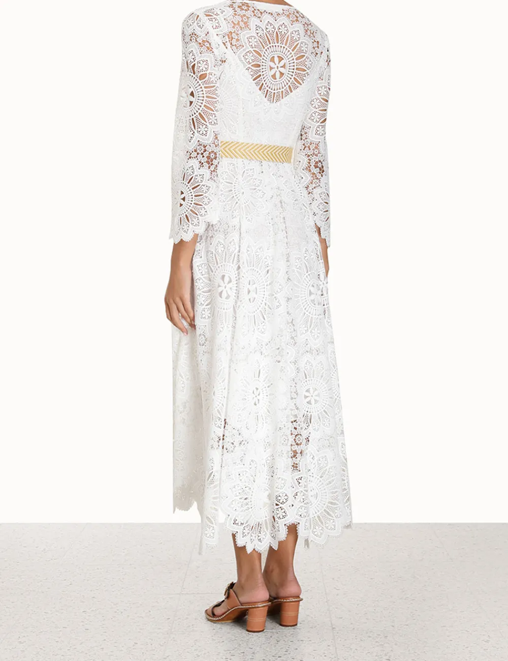 ZIMMERMANN Chintz Doily Lace Dress-Women Clothing