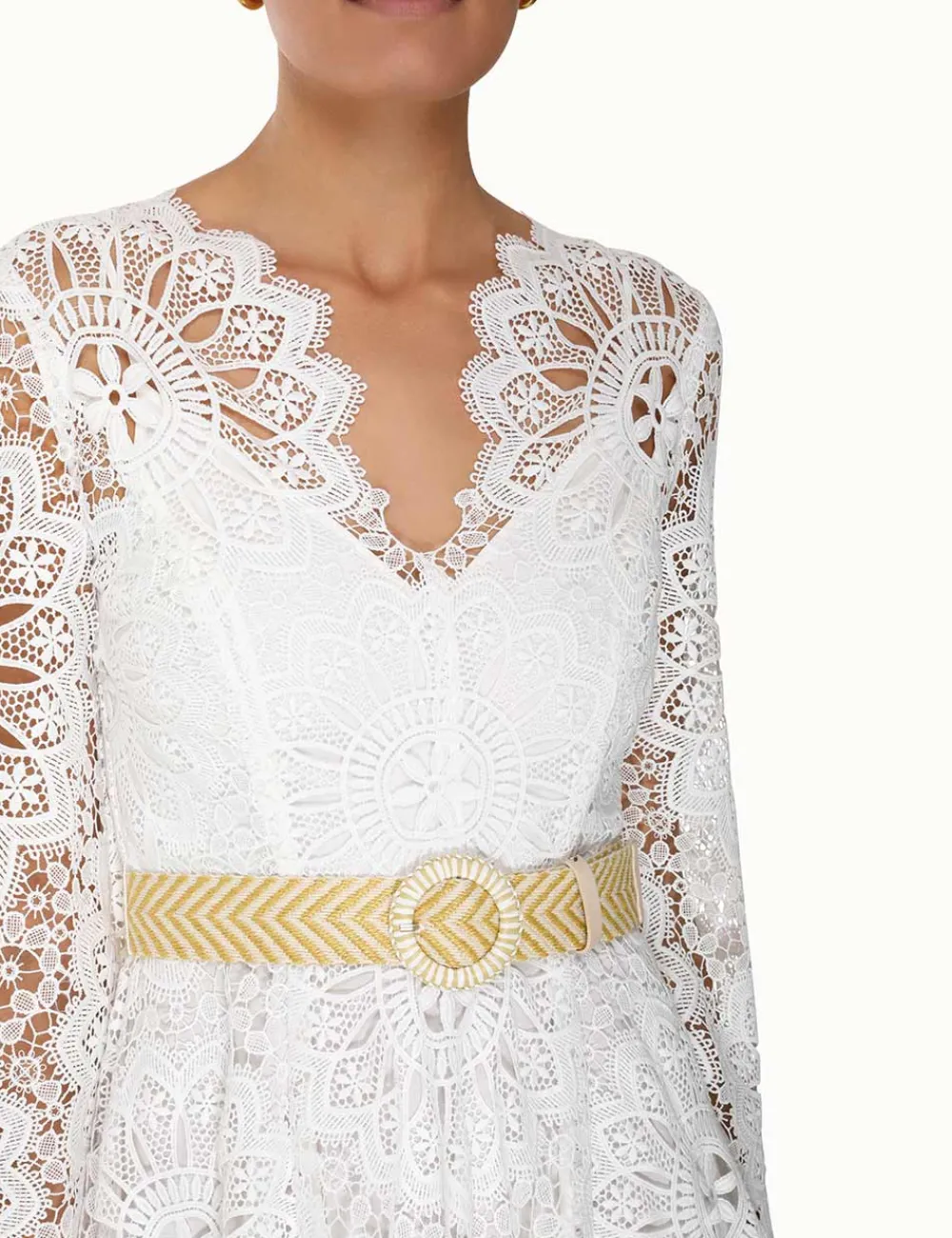 ZIMMERMANN Chintz Doily Lace Dress-Women Clothing