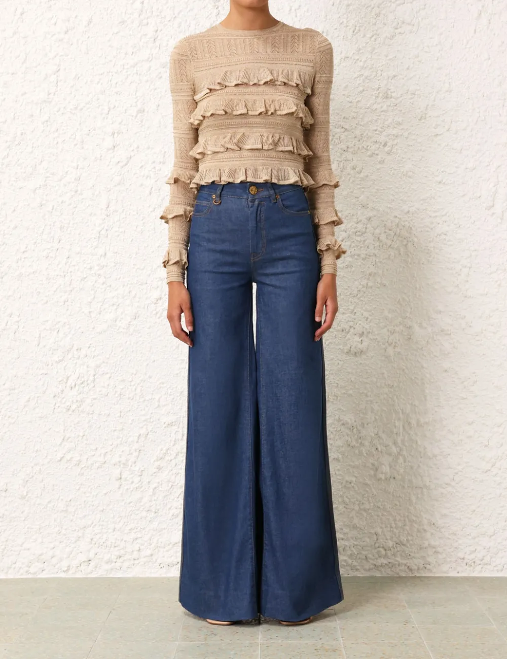 ZIMMERMANN Matchmaker Ruffle Top-Women Tops