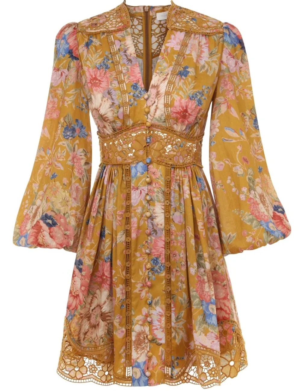 ZIMMERMANN August Plunge Mini Dress-Women Clothing