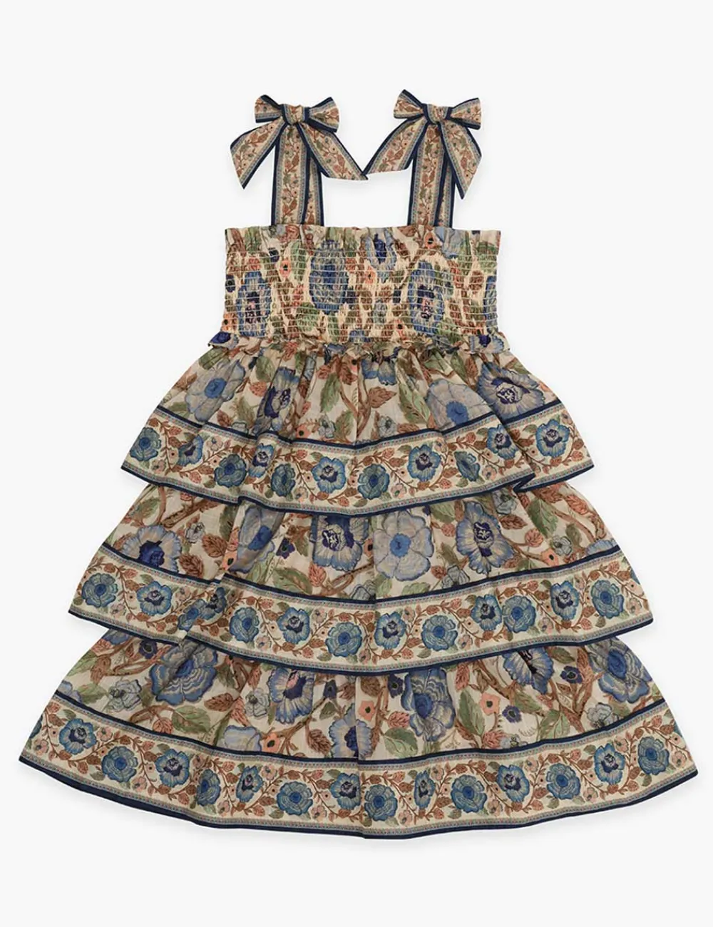 ZIMMERMANN Junie Shirred Tiered Dress-Women Clothing