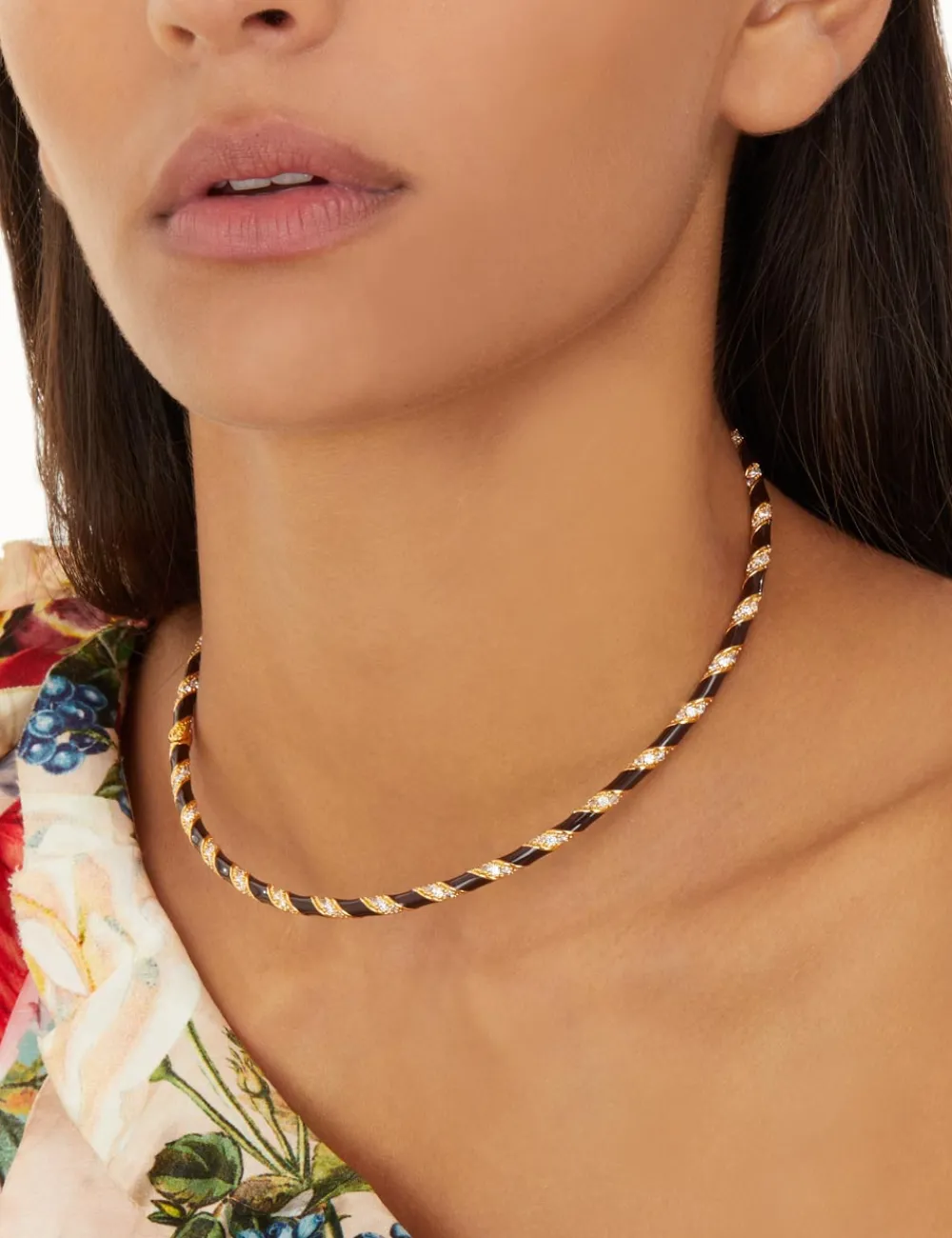 ZIMMERMANN Candy Stripe Pave Choker-Women Jewellery