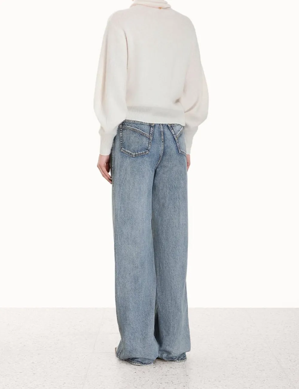 ZIMMERMANN Lyrical Brushed Wool Sweater-Women Knitwear