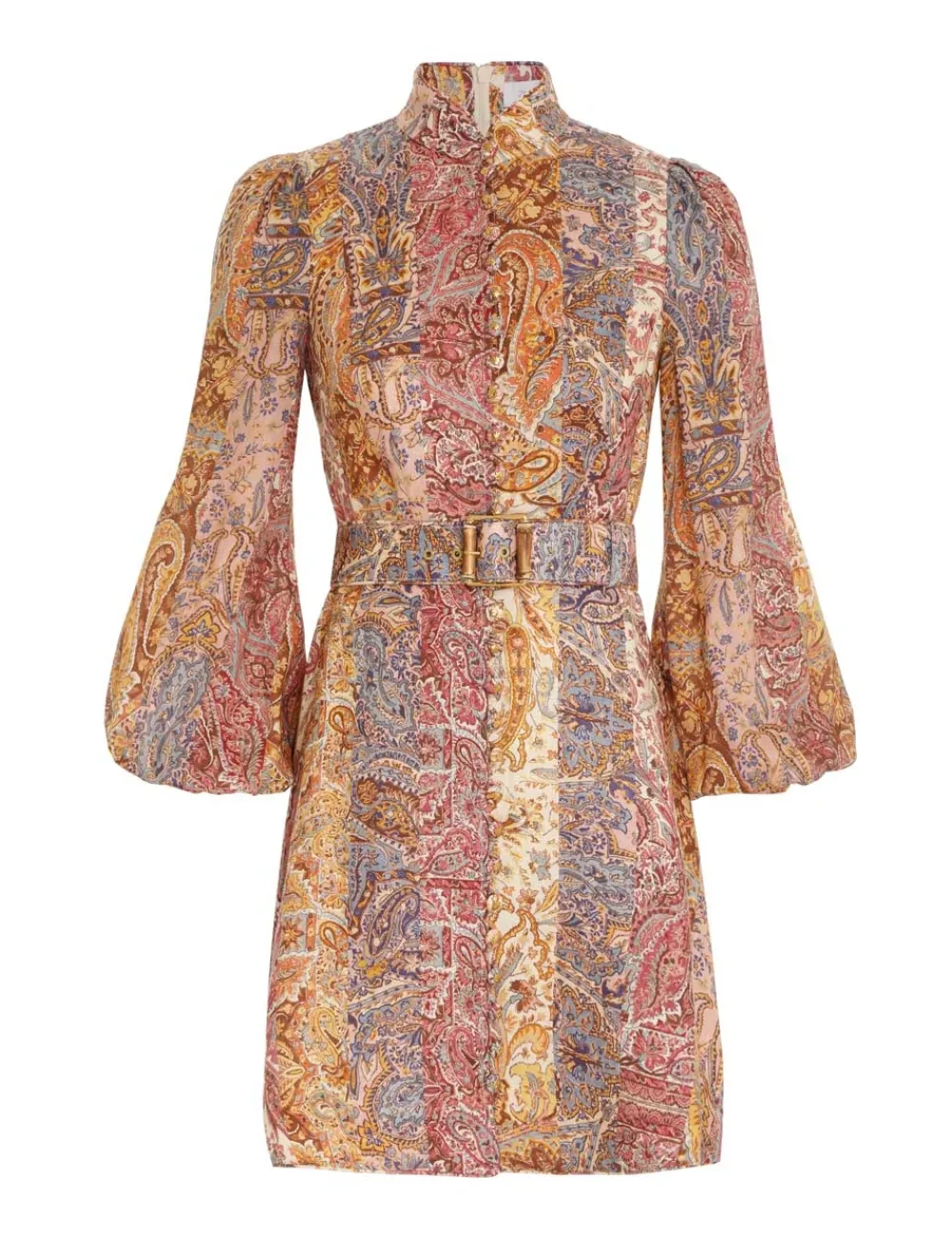 ZIMMERMANN Luminosity Belted Mini Dress-Women Clothing