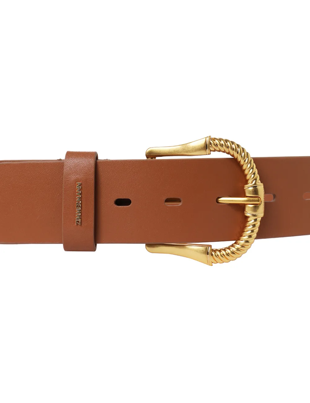 ZIMMERMANN Twisted Buckle Leather Belt 40-Women Accessories