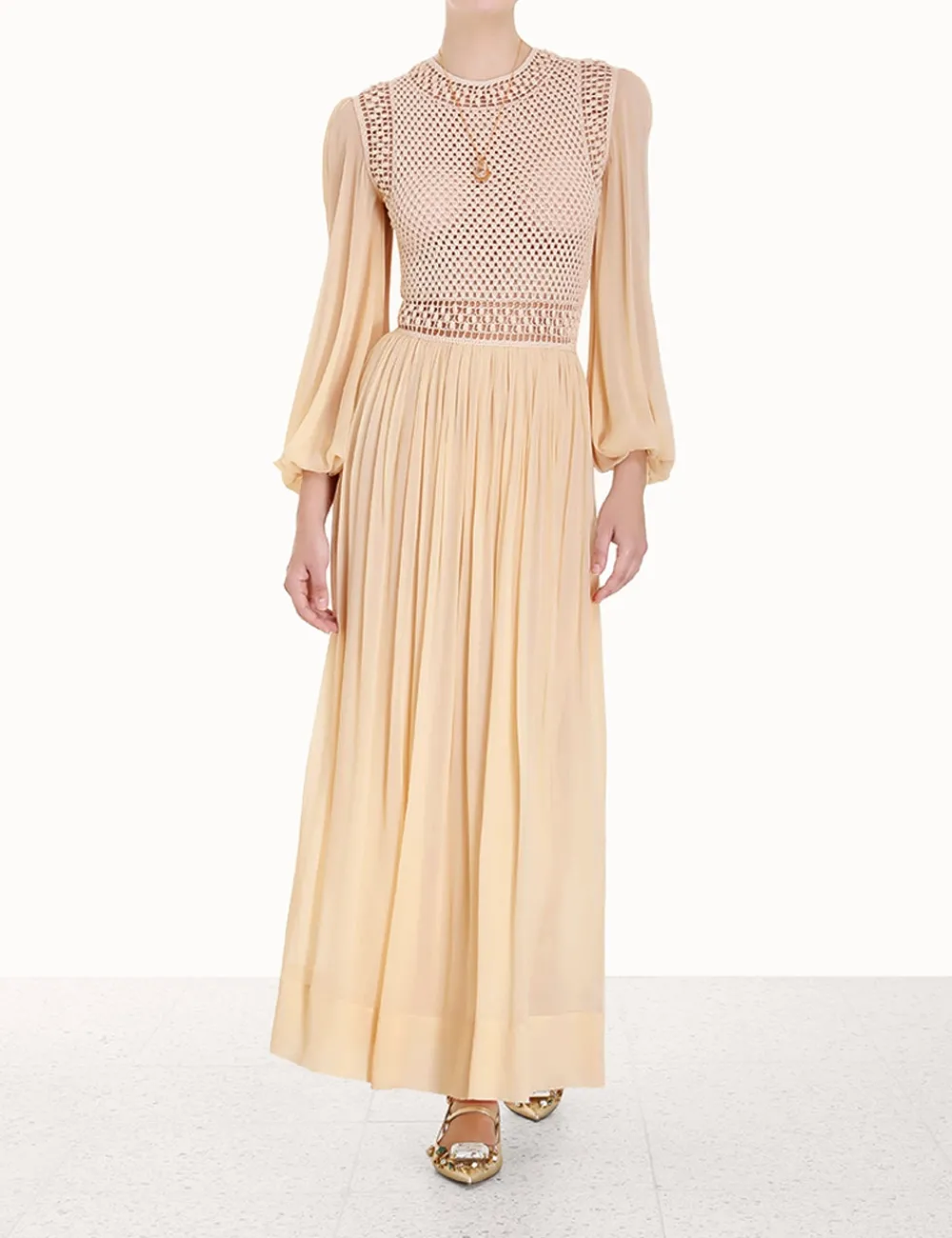 ZIMMERMANN Luminosity Crochet Bodice Midi-Women Clothing