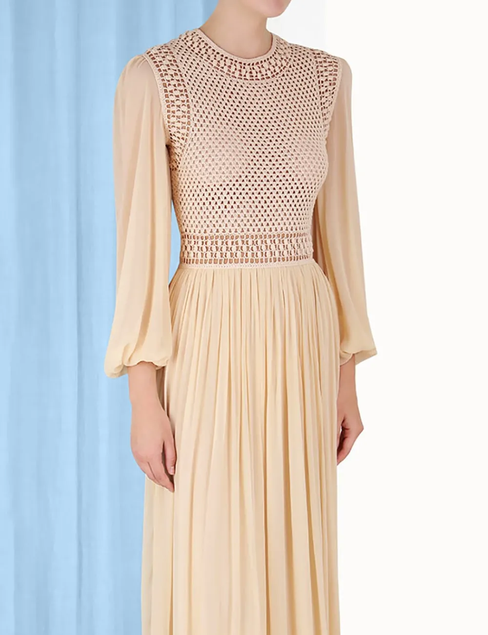 ZIMMERMANN Luminosity Crochet Bodice Midi-Women Clothing