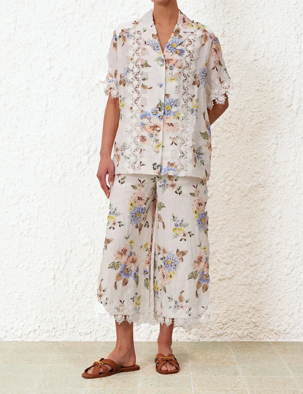 ZIMMERMANN Applique Oversized Shirt-Women Tops