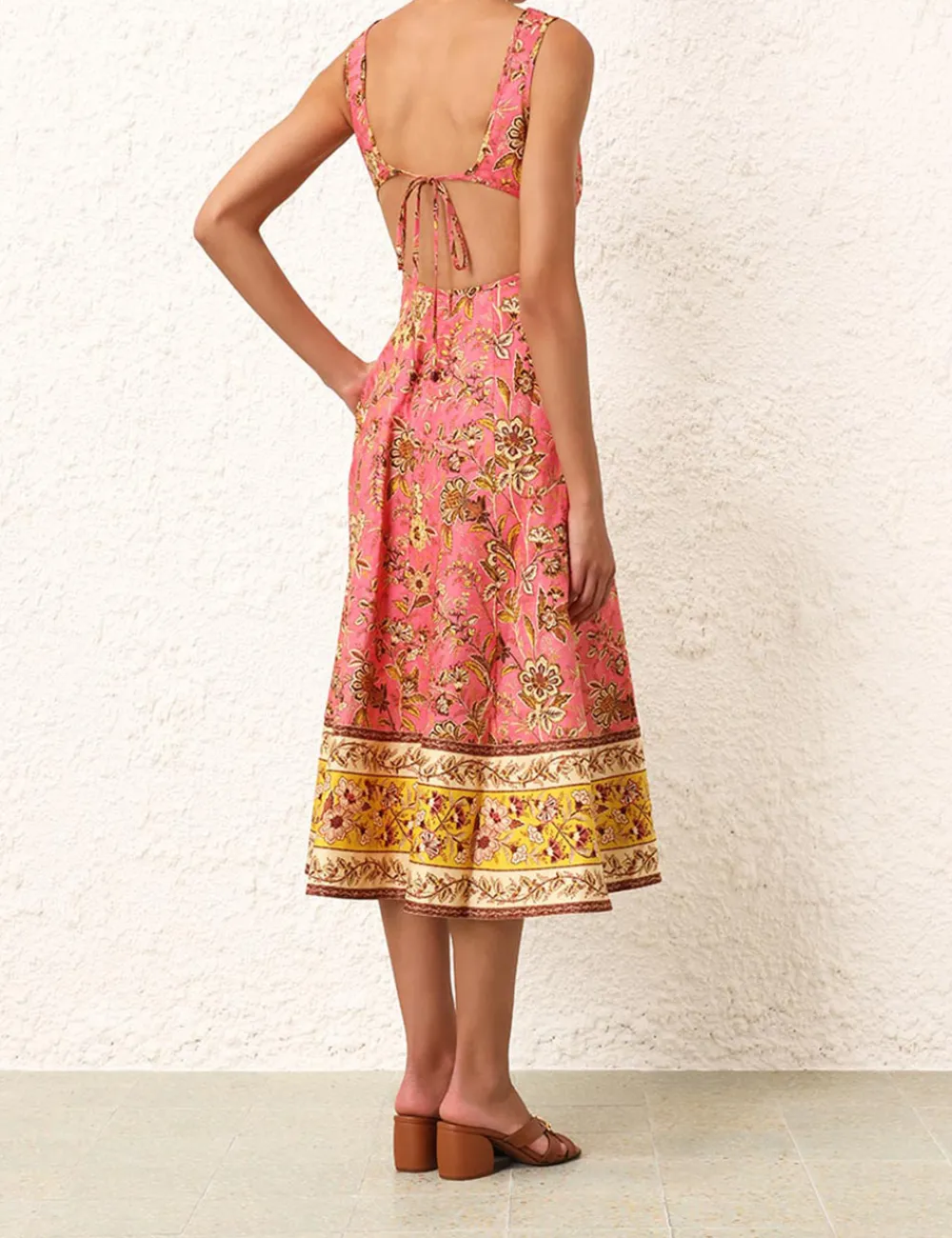 ZIMMERMANN Junie Cut Out Midi Dress-Women Clothing