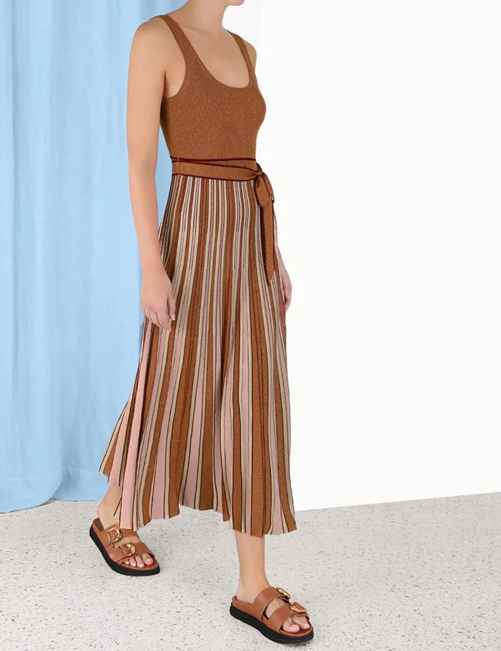 ZIMMERMANN Luminosity Lurex Scoop Dress-Women Knitwear